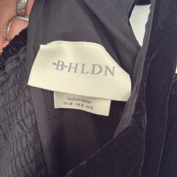 BHLDN Ariana Velvet Square-Neck Fit & Flare Bubble Mini Dress - Picture 6 of 7